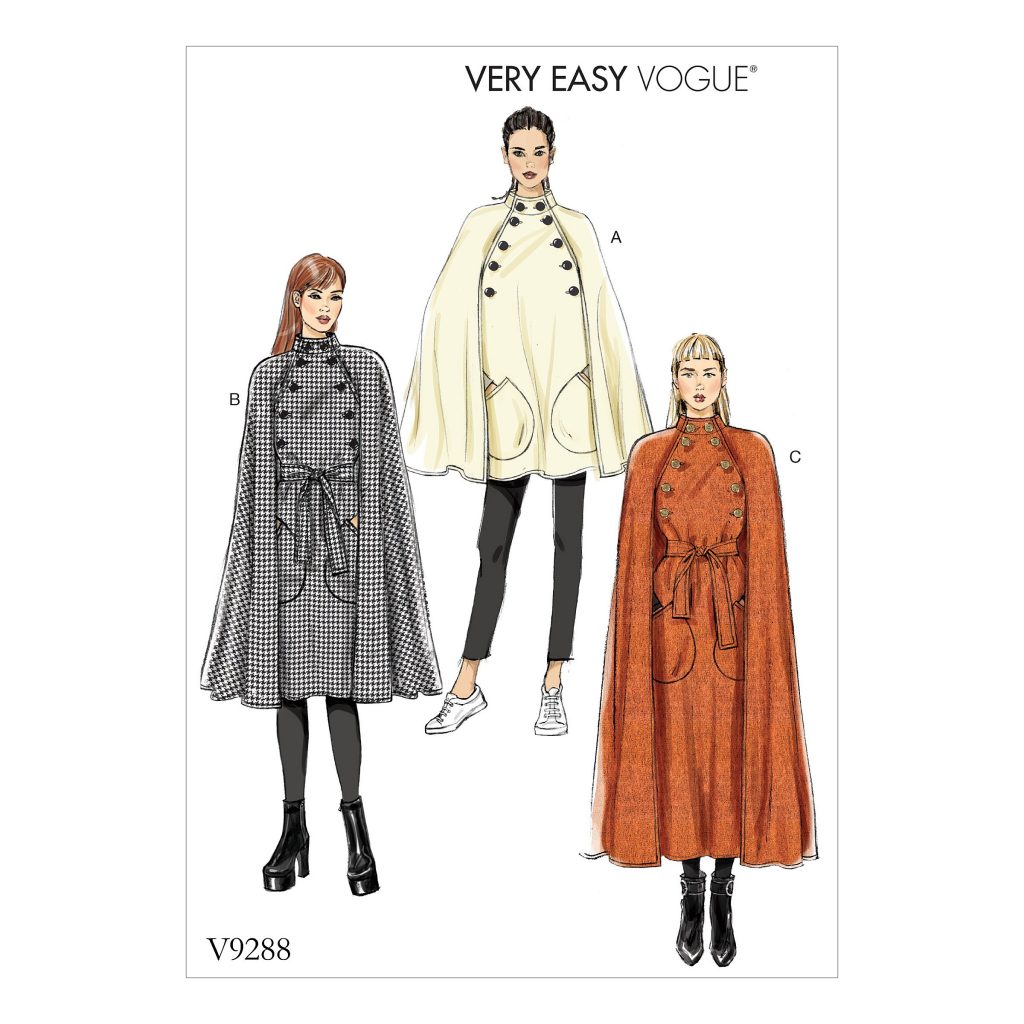 Vintage Style Cape Coat Extravaganza! Making Vogue V9288 Cape Coat