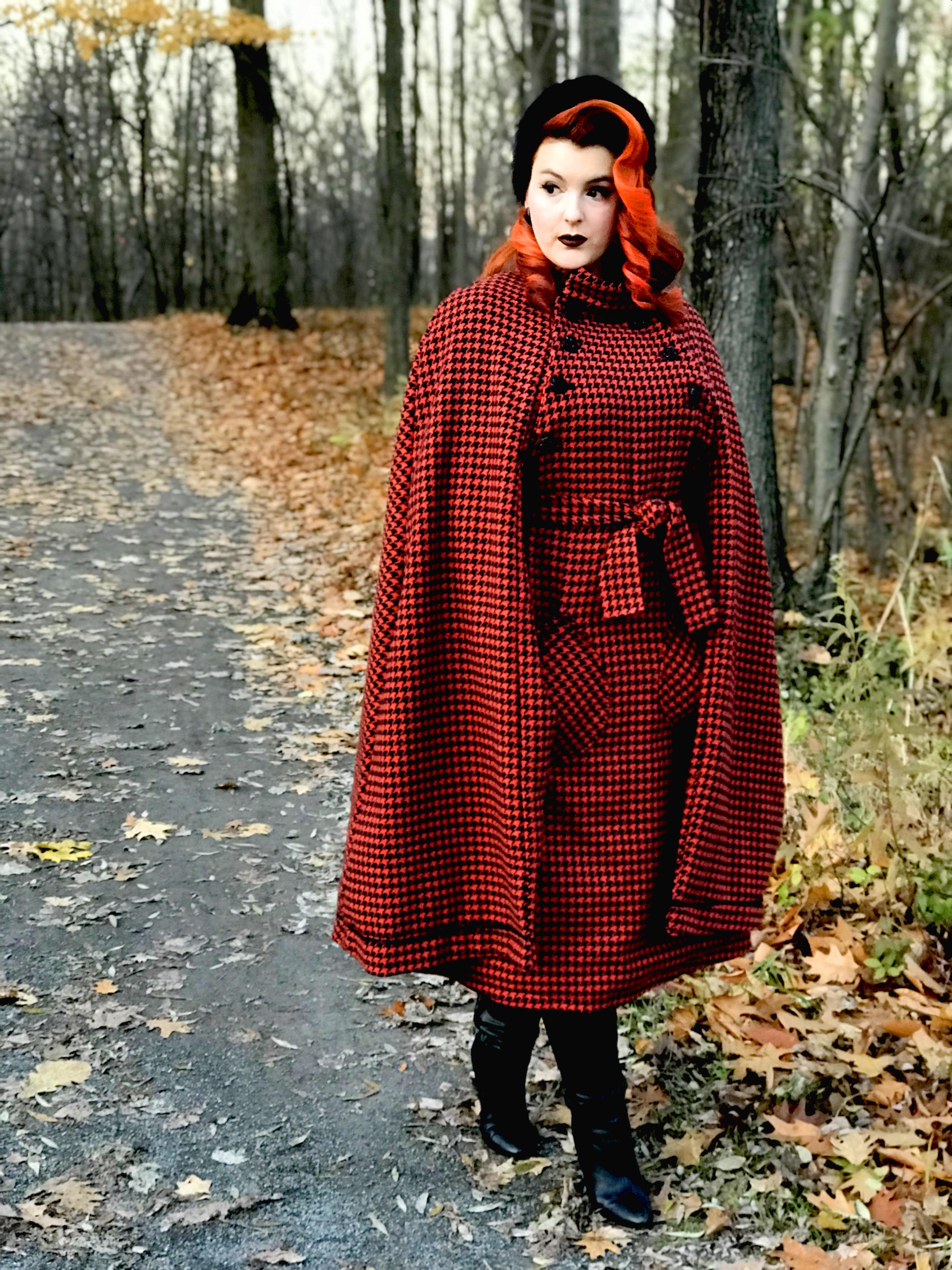 Vintage Style Cape Coat Extravaganza Making Vogue V9288 Cape Coat Fabricville Canadian Sewing Blog