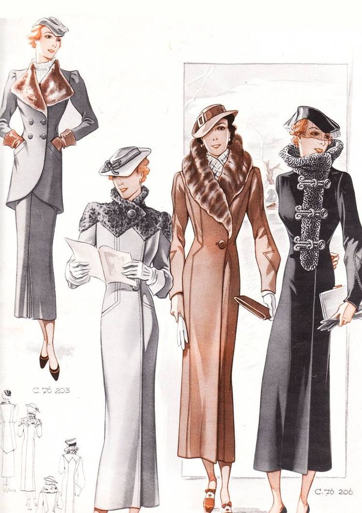 1930's Fall/Winter Vintage fashion – Sewing Vogue V9127