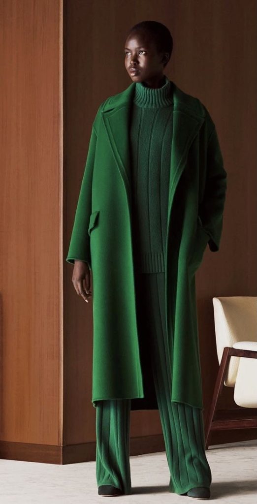 Button Tacking Collar A Line Suede Coat