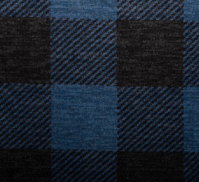 Brushed  Plaid Knit in Tranquil Blue SKU: KR2401-007.