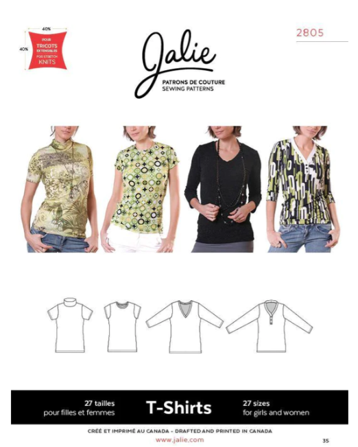 Jalie's Women's T-shirt pattern cover