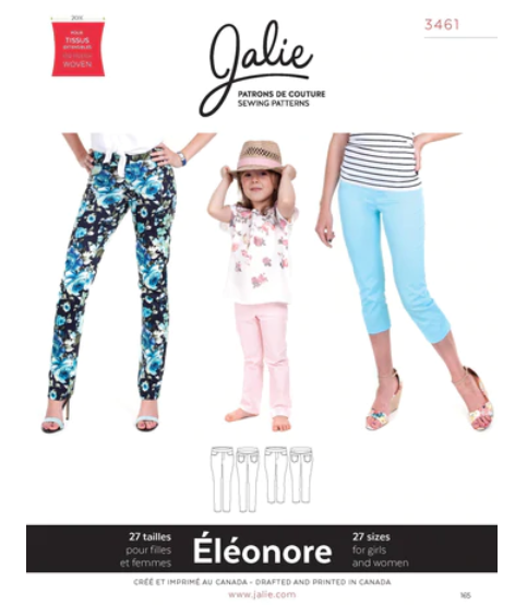 Jalie's Eleonore pull-on jeans pattern cover